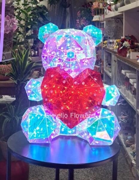 Teddy in plexiglas con led varie misure