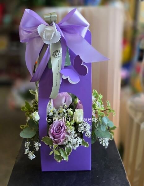 Borsetta farfalla rose