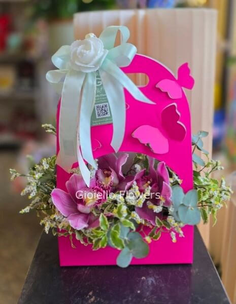 Borsetta farfalle Orchidee
